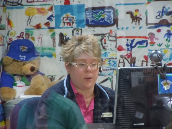 Teacher conducting class