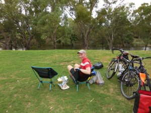Camping on the river in Wellington 1