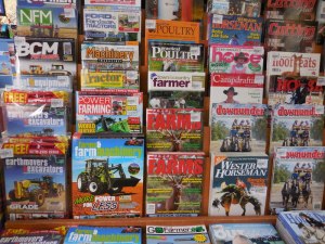 Country magazine section - check out those titles