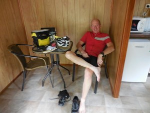 Cricket on the tele - happy Dave