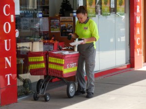 Postie still delivers by cart 