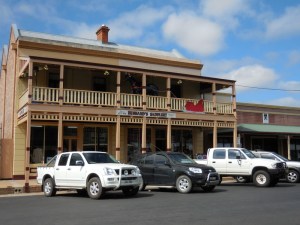 Utes and a saddlery - small town Australia