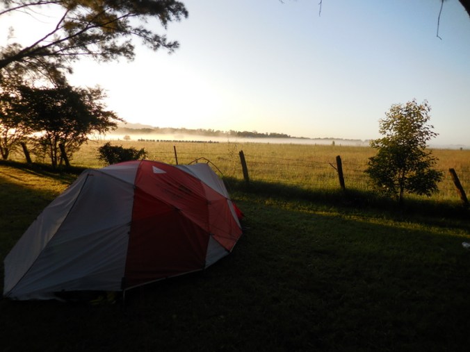 Our campsite overnight