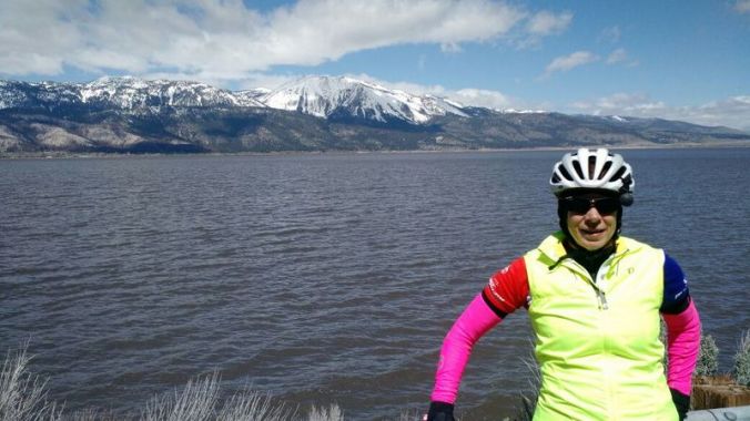 Nancy and her new armwarmers