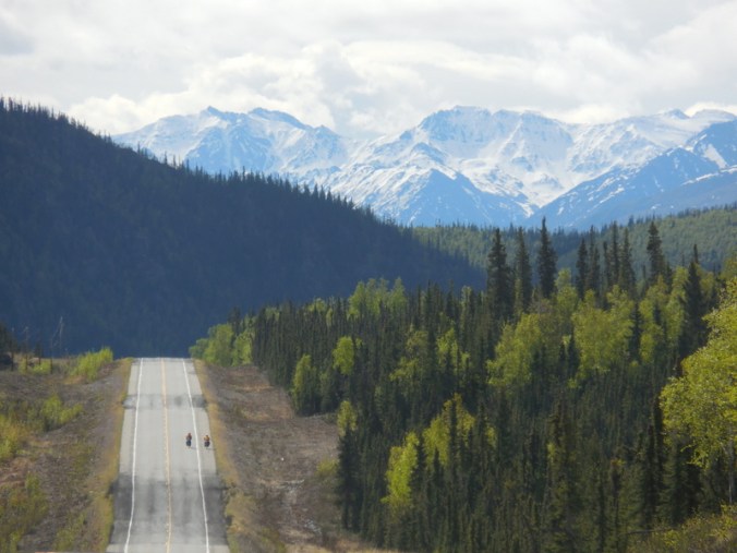 Mountains and bikers