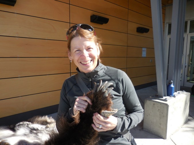 Nancy and a bear claw