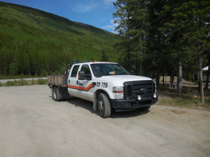 Our road angle Jon's truck