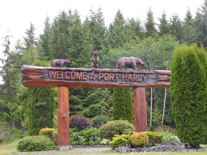 Port Hardy Welcome sign 2