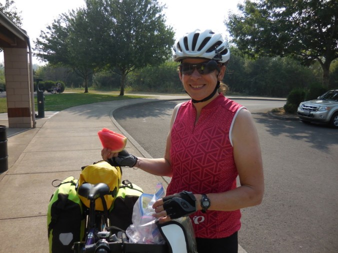 Nancy and her watermellon