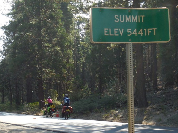 Nancy and Pete cruising the summit