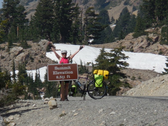Nancy at Mt Lassen summit 1