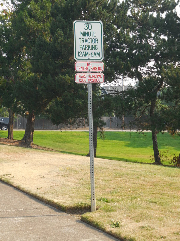 Tractor parking has limits