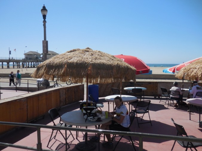 Nancy and lunch in Huntington Beach