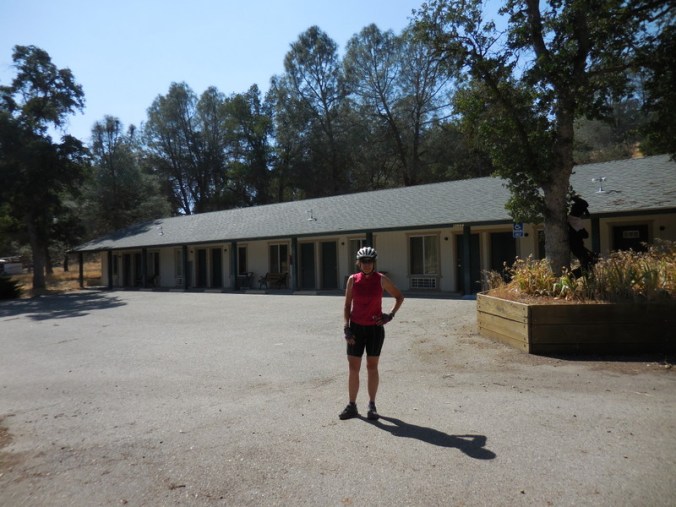Nancy at our fancy hotel