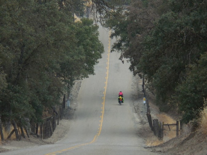 Nancy riding the back roads
