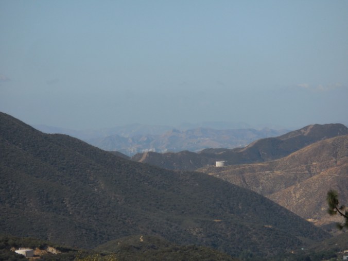 View down towards the ocean