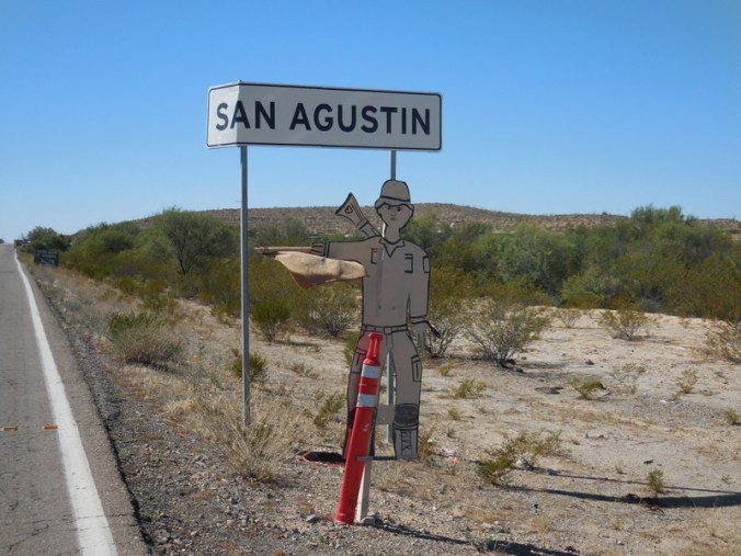 Military checkpoint sign - real