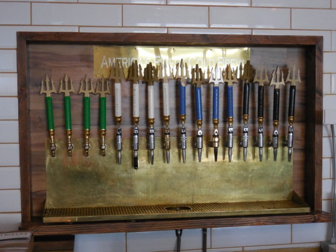 Nitro cold brew coffed on strand bike path