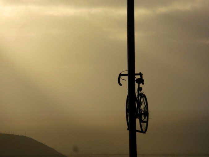 Riding off into the sunset - spare bike