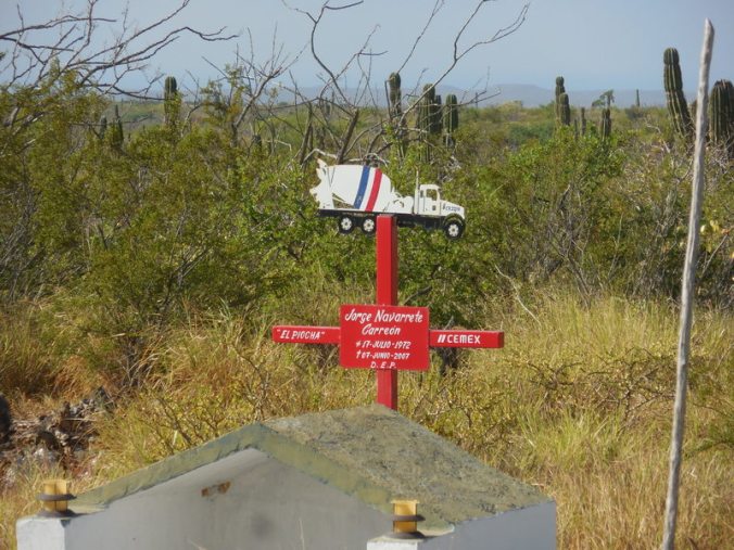 Sad truck driver memorial