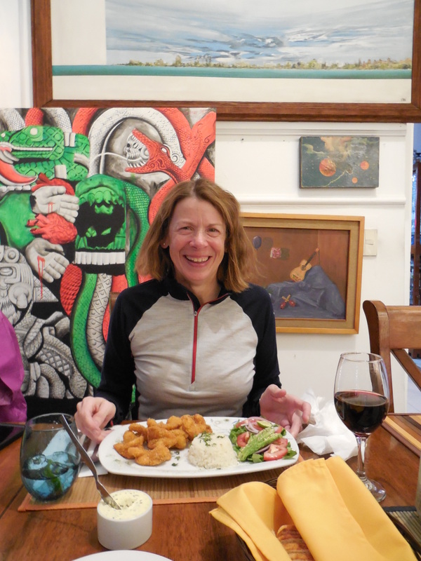 Birthday girl at dinner