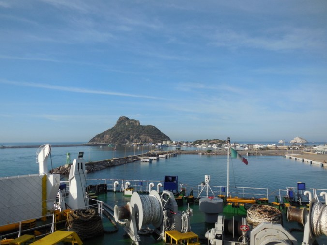 Mazatlan harbour - ferry backing in