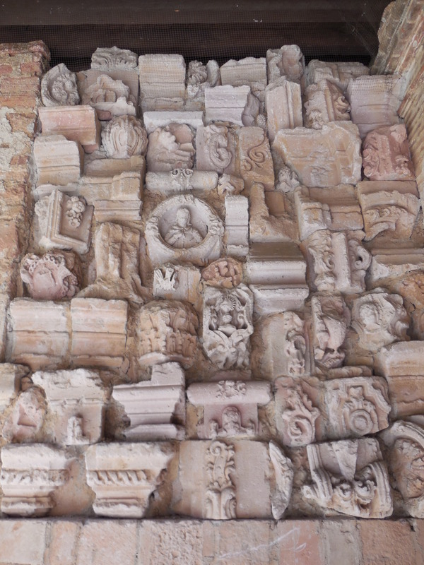 Museam wall - old church bits