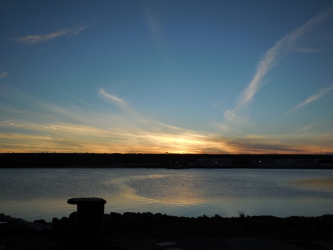 Sunset at ferry
