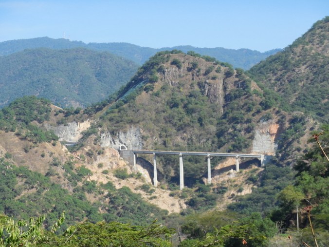 The new road and a tunnel and bridge