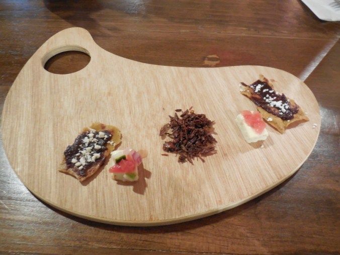 Dinner with grasshoppers