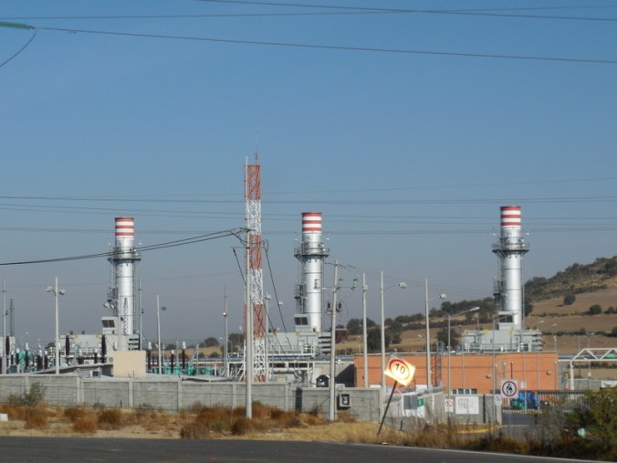 Power plant along the road