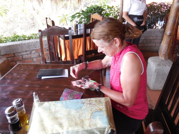 Nancy counting out yet another currancy