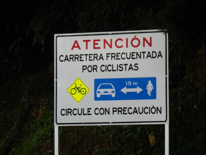 Nice sign - not everyone gave us 1.5 meters 1