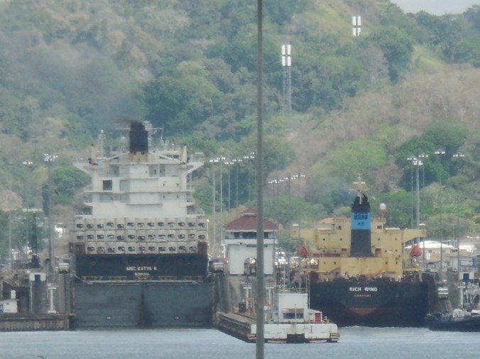 Two ships in far locks