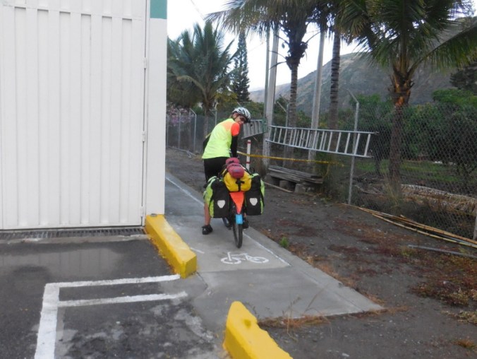 Bike path around tollbooth