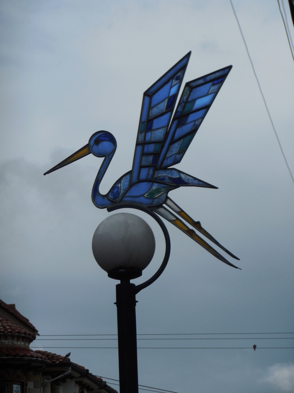 Otavalo has stained glass over their street lites