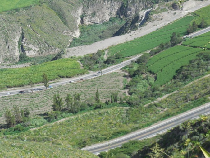 Our road below, twice