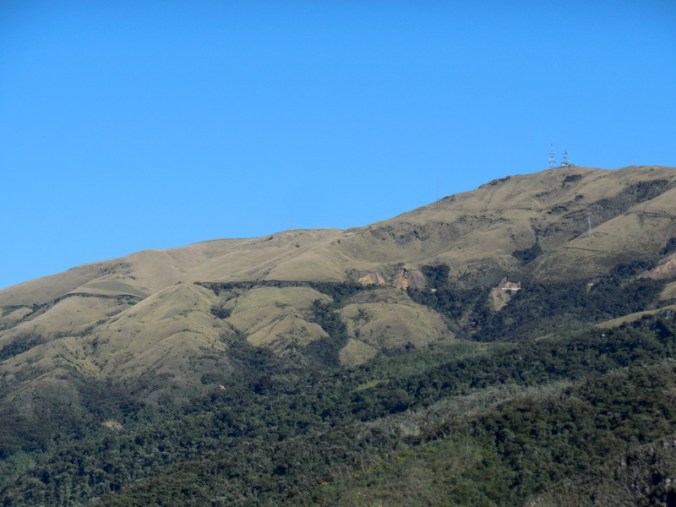 Andes view - the top of our pass up there