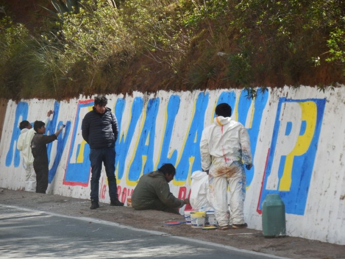 Caught the painters in the act