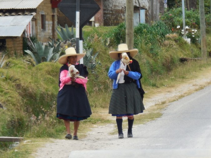 Ladies spinning yarn