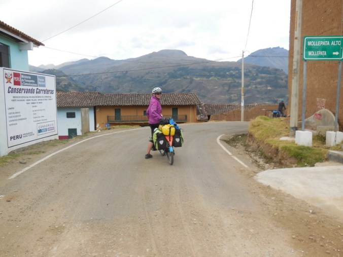 Nancy reaches the pavement - smiles