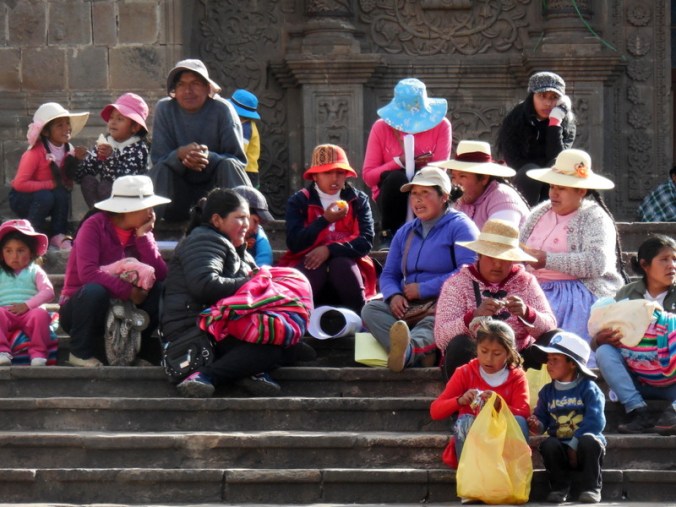 Ladies on the catherdal steps