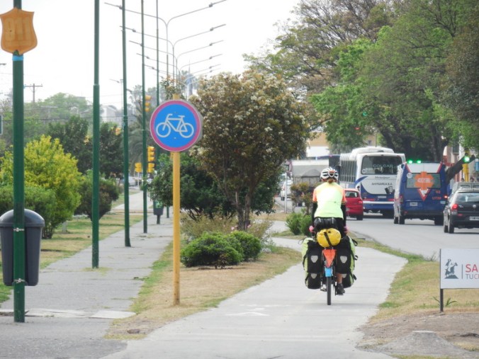 Bike path leaving town
