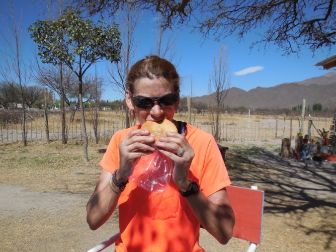 Nancy and her blueberry pie