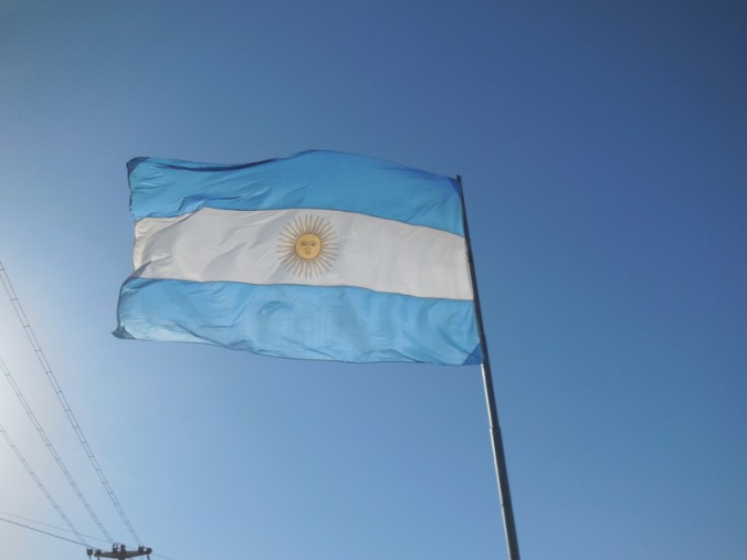 Argentina flag - blowwing 100% the wrong way