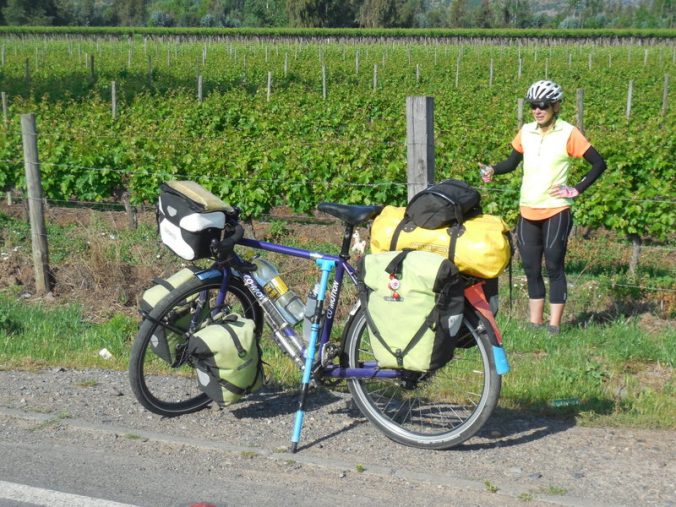 Nancy checking out her new quick stand