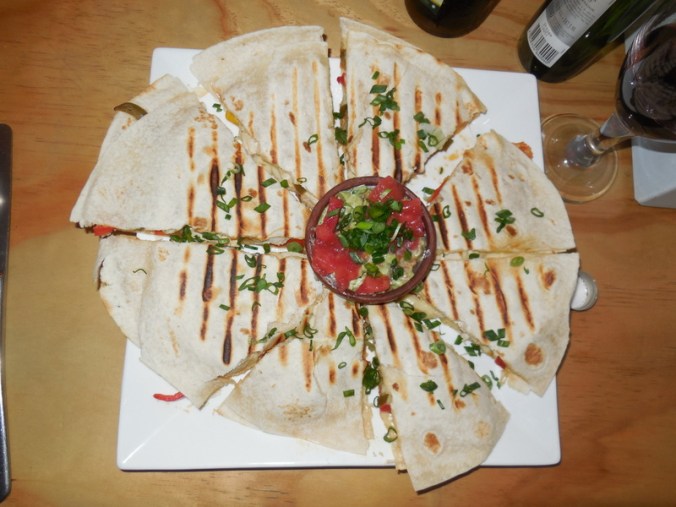 Quesodilla dinner