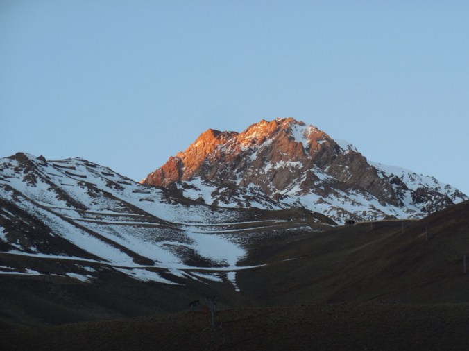 Ski hill and mountain - last night