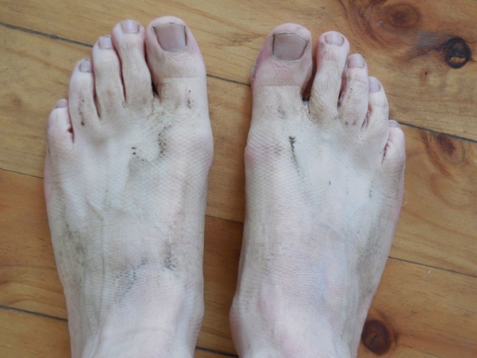 Dave's dirty feet