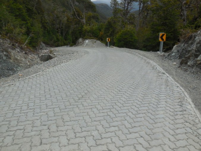 Cobblestones on steep downhill